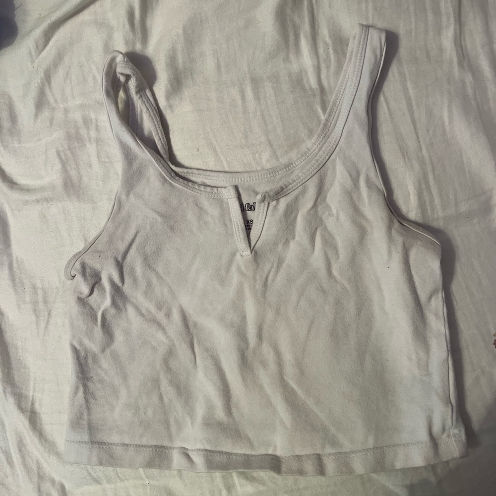 white crop top